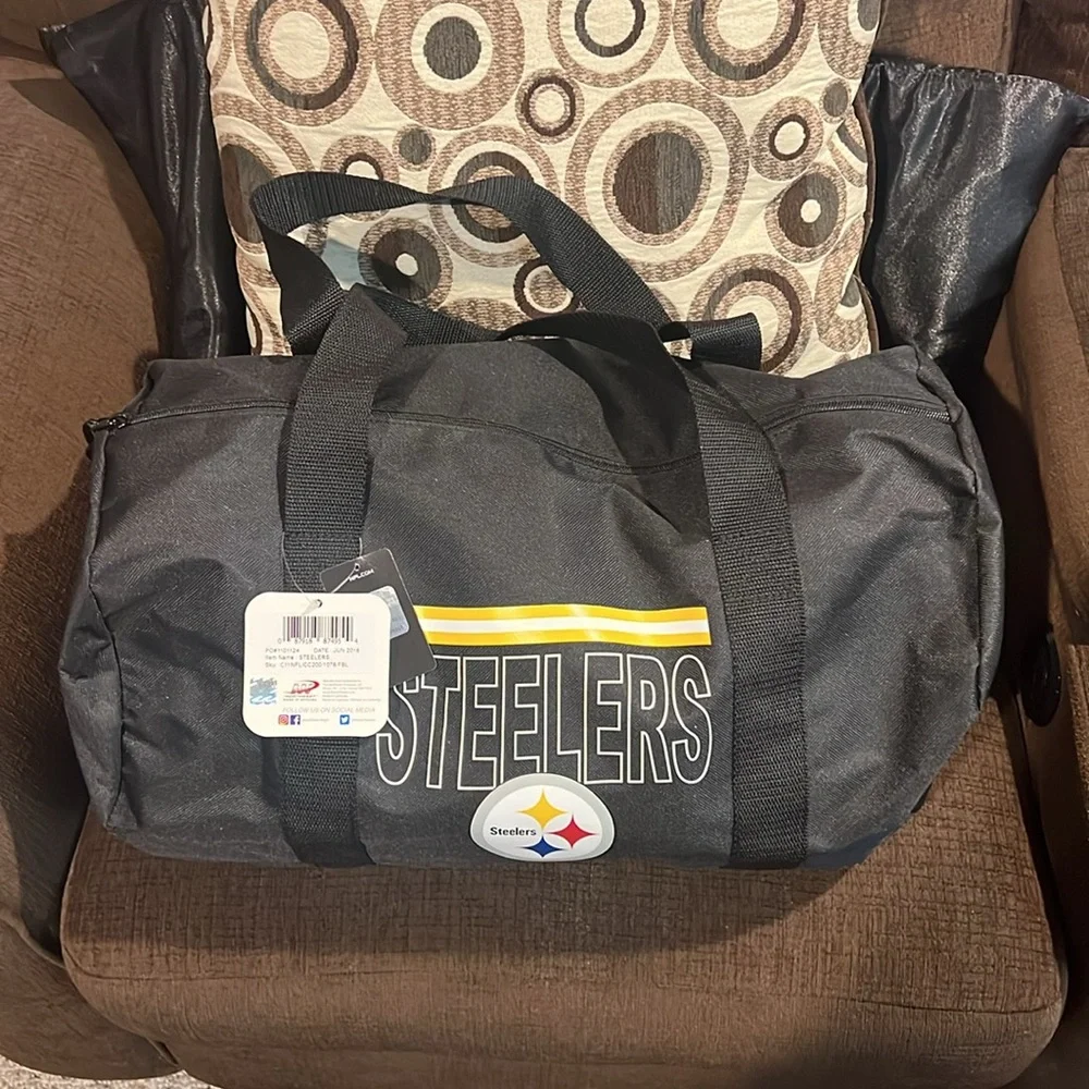 Pittsburgh Steelers Black Duffel Bag